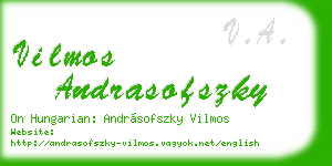 vilmos andrasofszky business card