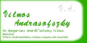 vilmos andrasofszky business card